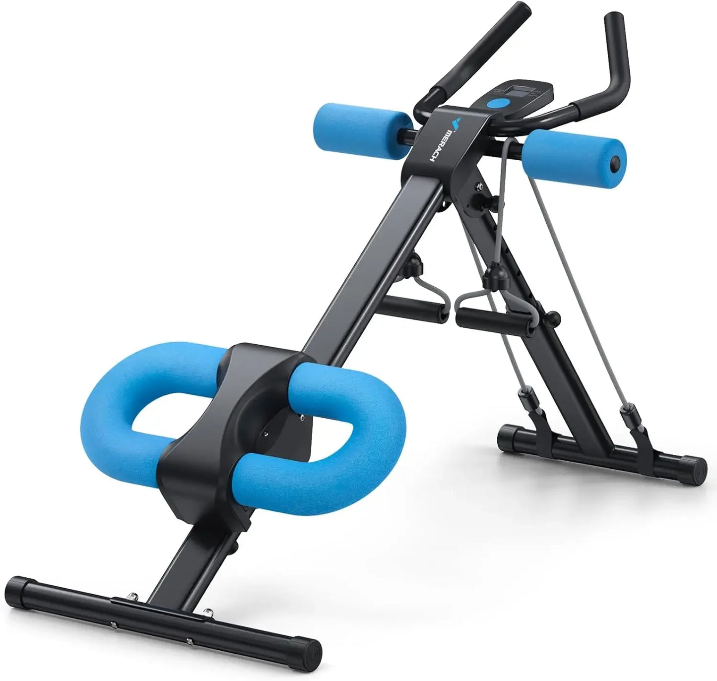 Foldable Ab Trainer Machine - Adjustable Home Gym Equipment w/ Knee Protection, Core Workout Device for Abs & Obliques
