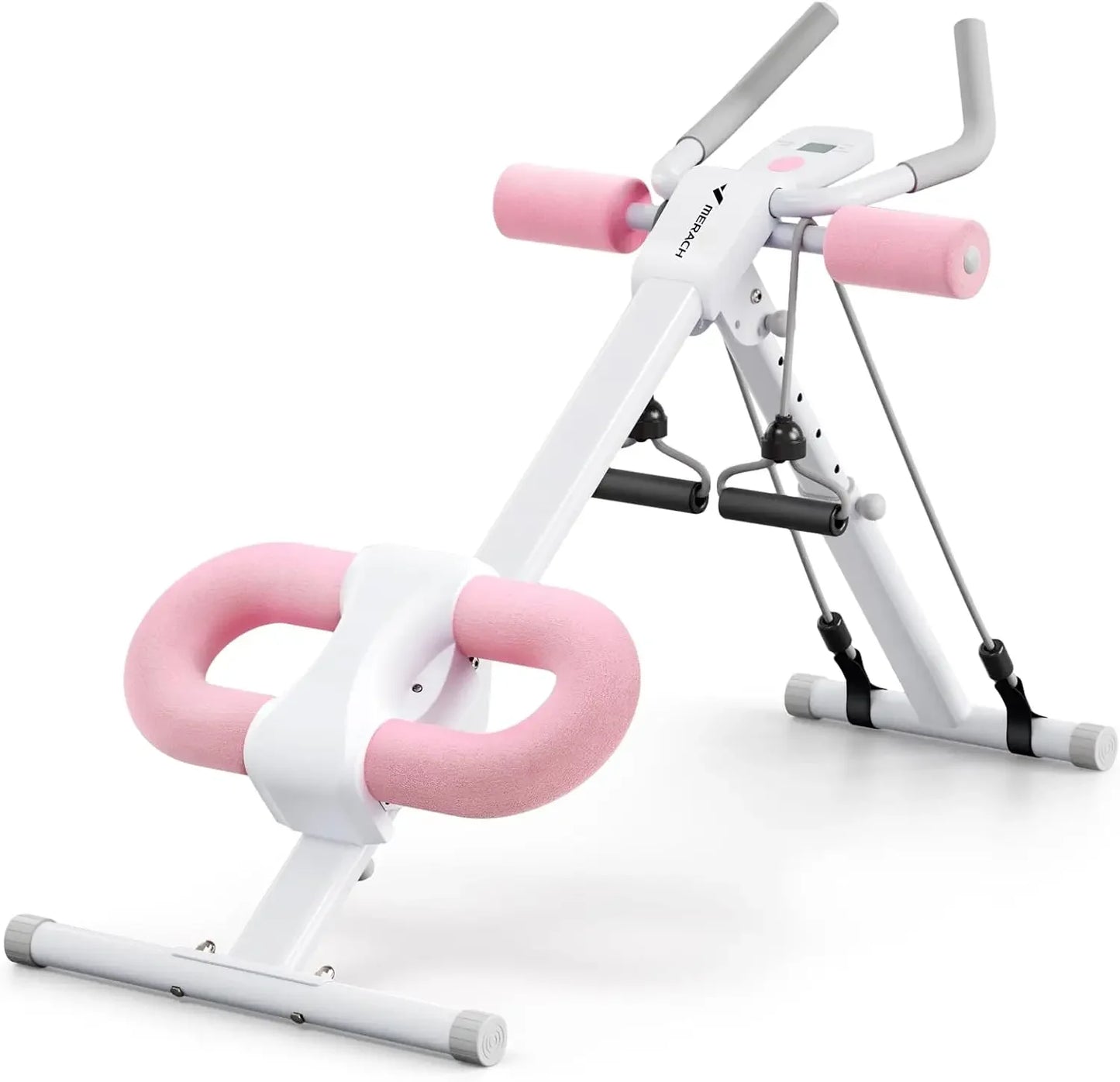 Foldable Ab Trainer Machine - Adjustable Home Gym Equipment w/ Knee Protection, Core Workout Device for Abs & Obliques