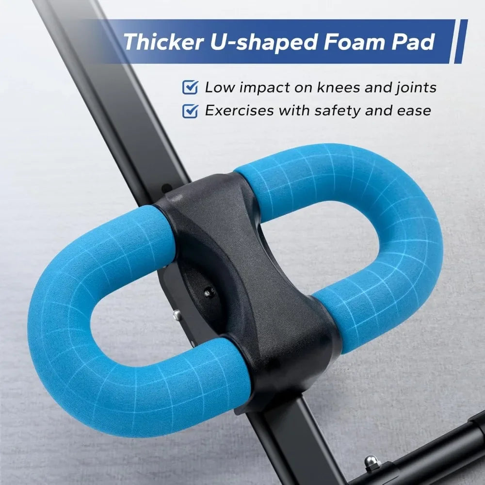 Foldable Ab Trainer Machine - Adjustable Home Gym Equipment w/ Knee Protection, Core Workout Device for Abs & Obliques
